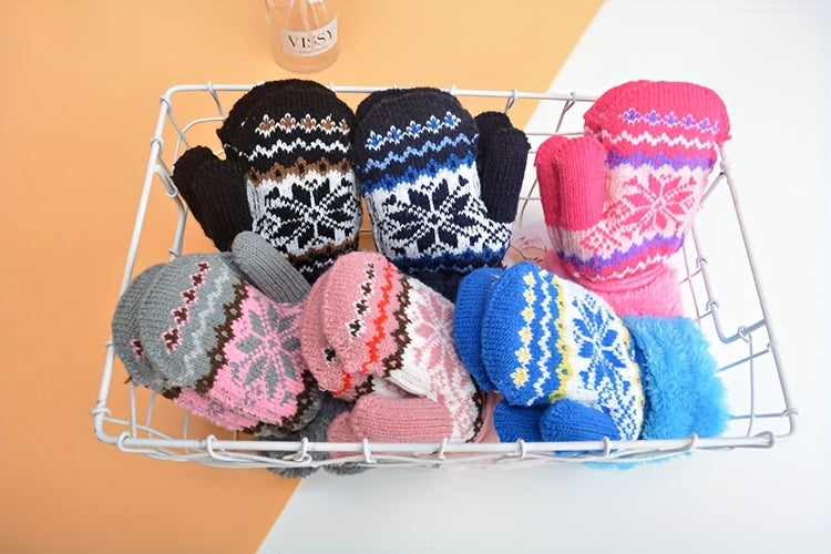 Gants enfant motif floral, vue détail