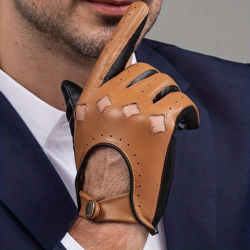 Gants homme cuir, vue détail