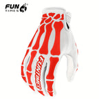 Gants de vélo orange et blanc