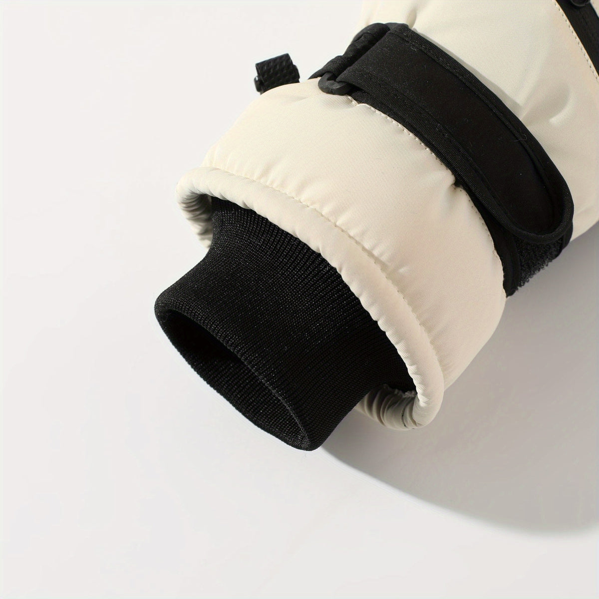 Poignet côtelé et doublure polaire des gants de ski