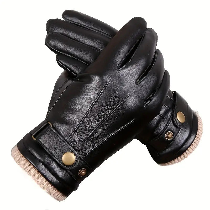 Gants homme cuir, vue détail