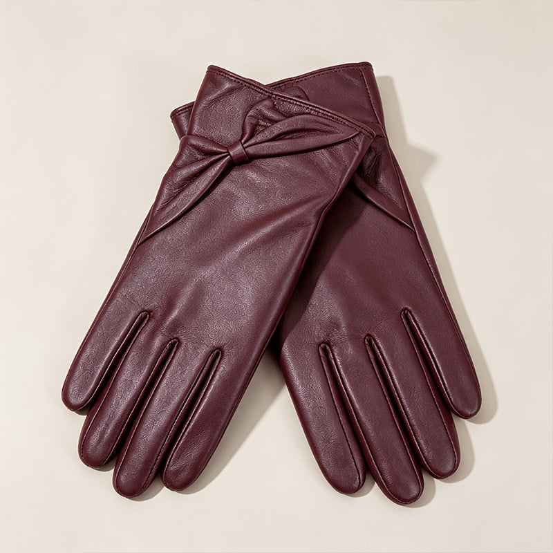 Gants femme cuir, vue portée
