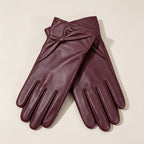 Gants femme cuir, vue portée