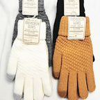 Gants homme tactiles en laine et cachemire, quatre coloris en emballage