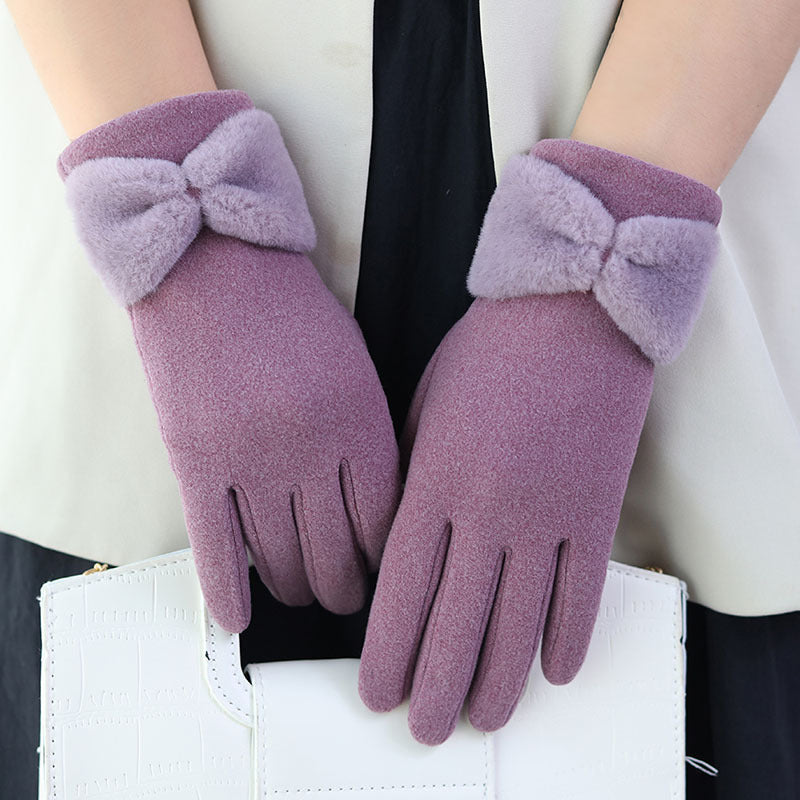 Gants polaire violet tendre
