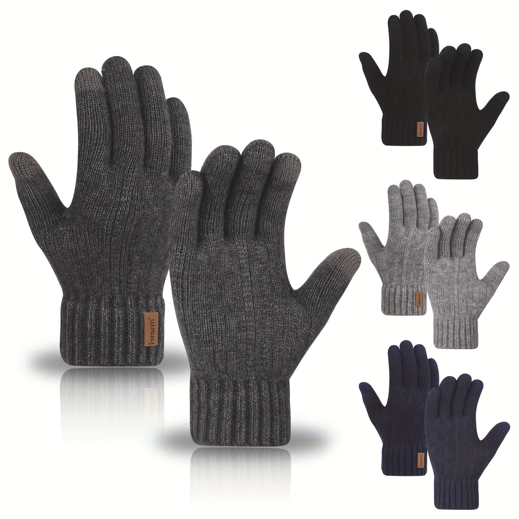 Gants tricot, vue détail