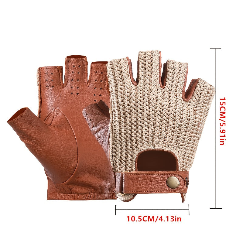 Gants demi-doigts, vue détail