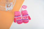 Gants enfant motif floral, vue détail