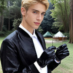 Gants homme cuir PU, vue détail