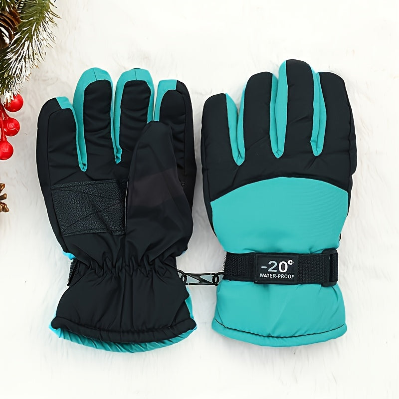 Gants de ski enfant coloris vert émeraude