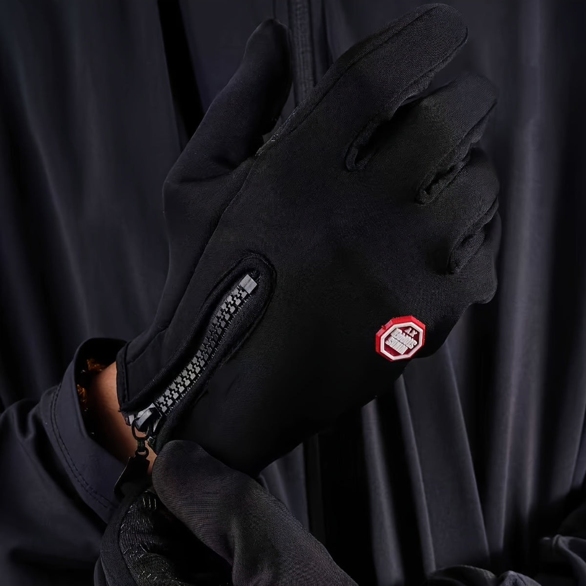 Gants tactiles, vue portée