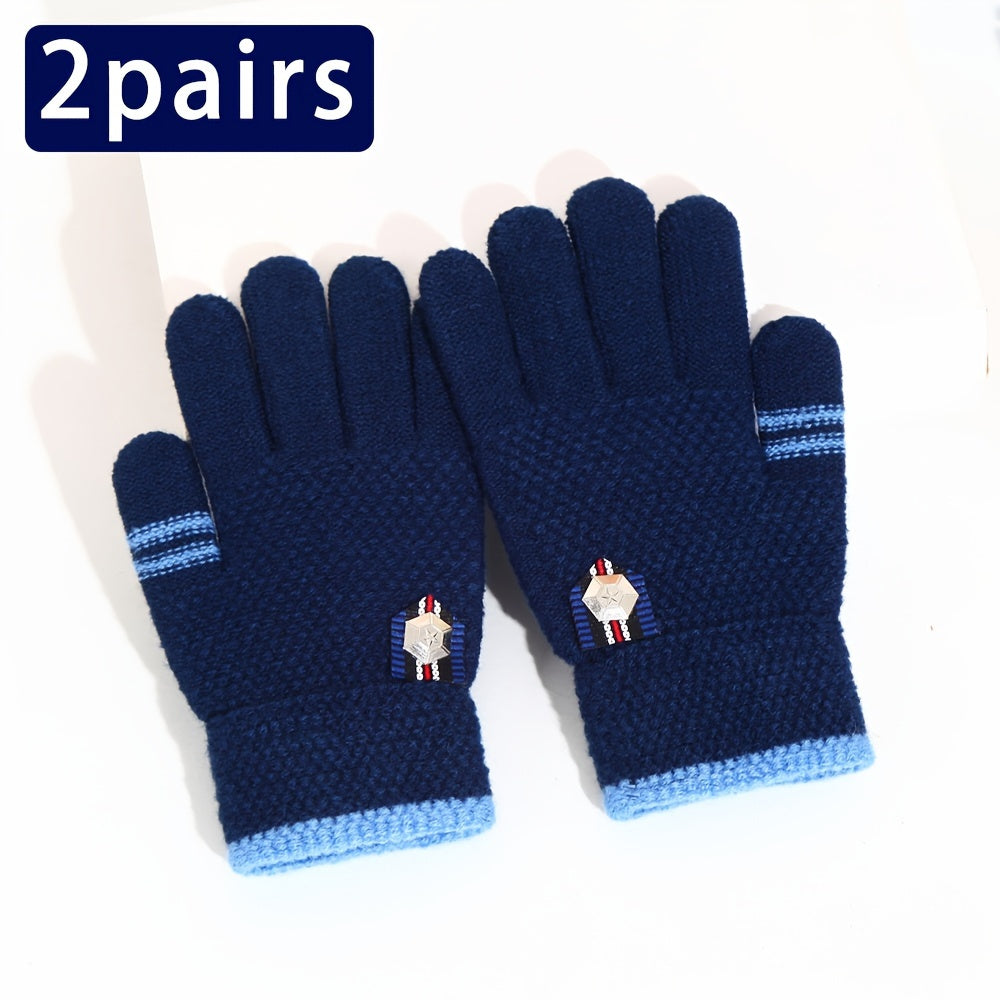 Gants enfant coloris bleu marine