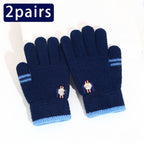 Gants enfant coloris bleu marine