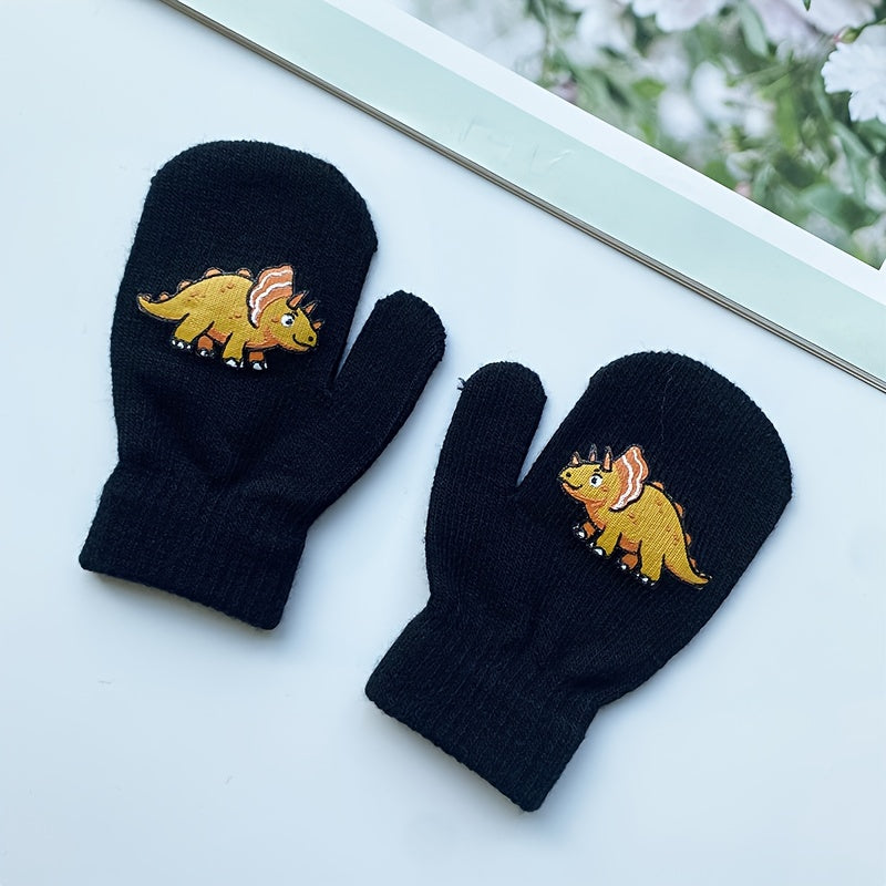 Gants enfant motif tricératops