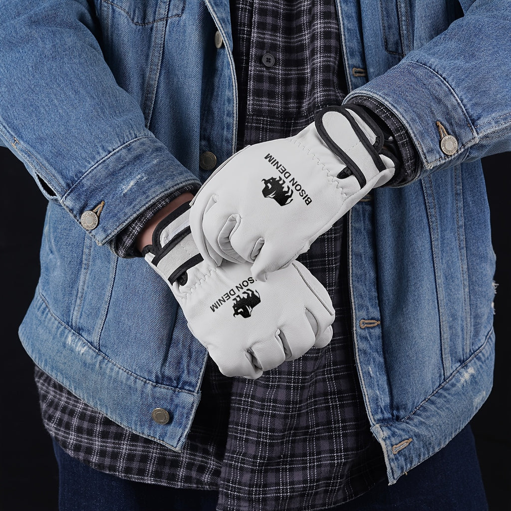 Gants homme cuir, vue détail