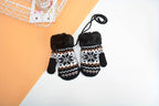 Gants enfant motif floral, vue détail