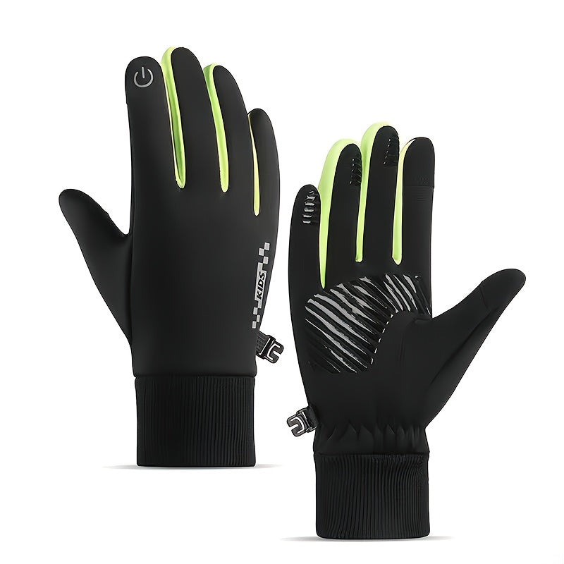 Gants enfant, coloris noir et gris
