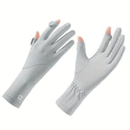 Gants femme gris clair