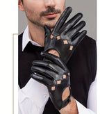 Gants homme cuir, vue détail
