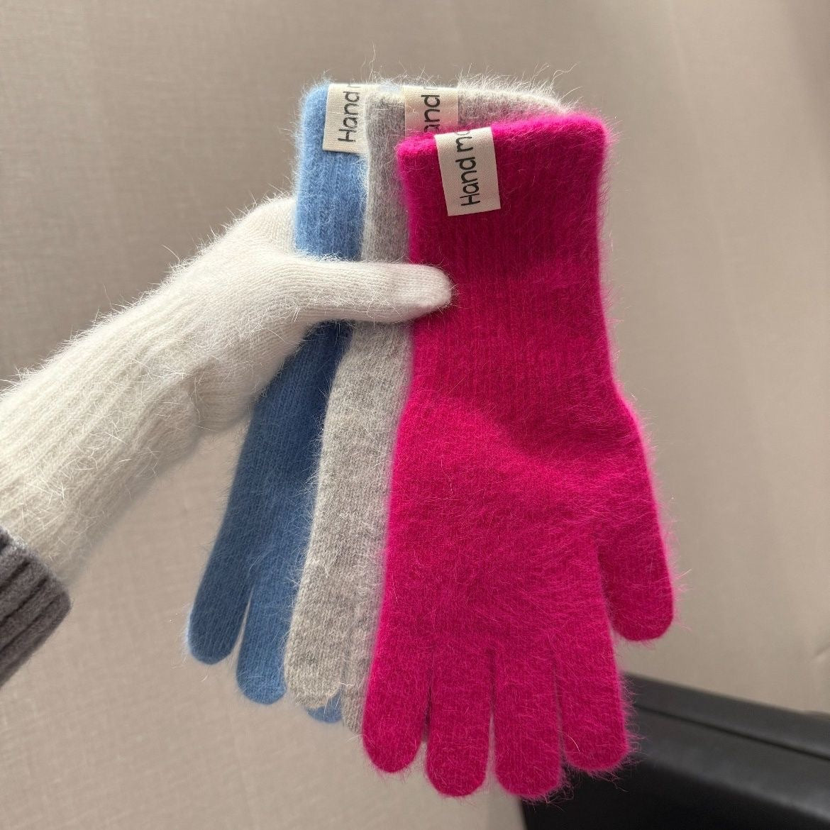 Gants femme longs, vue de dos