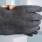 Gants homme cuir daim, vue portée