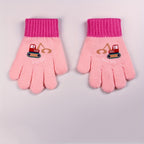 Gants enfant tricotés, vue détail