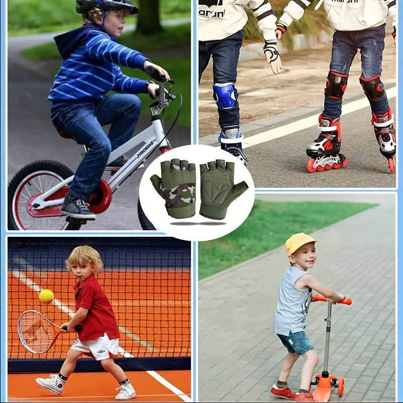 Gants enfant demi-doigts, vue détail
