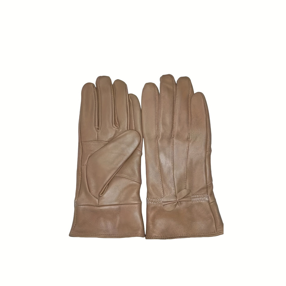 Gants cuir femme violet, vue de trois-quarts