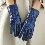 Gant femme bleu marine, vue de face