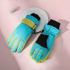 Gants enfant coloris jaune verdâtre