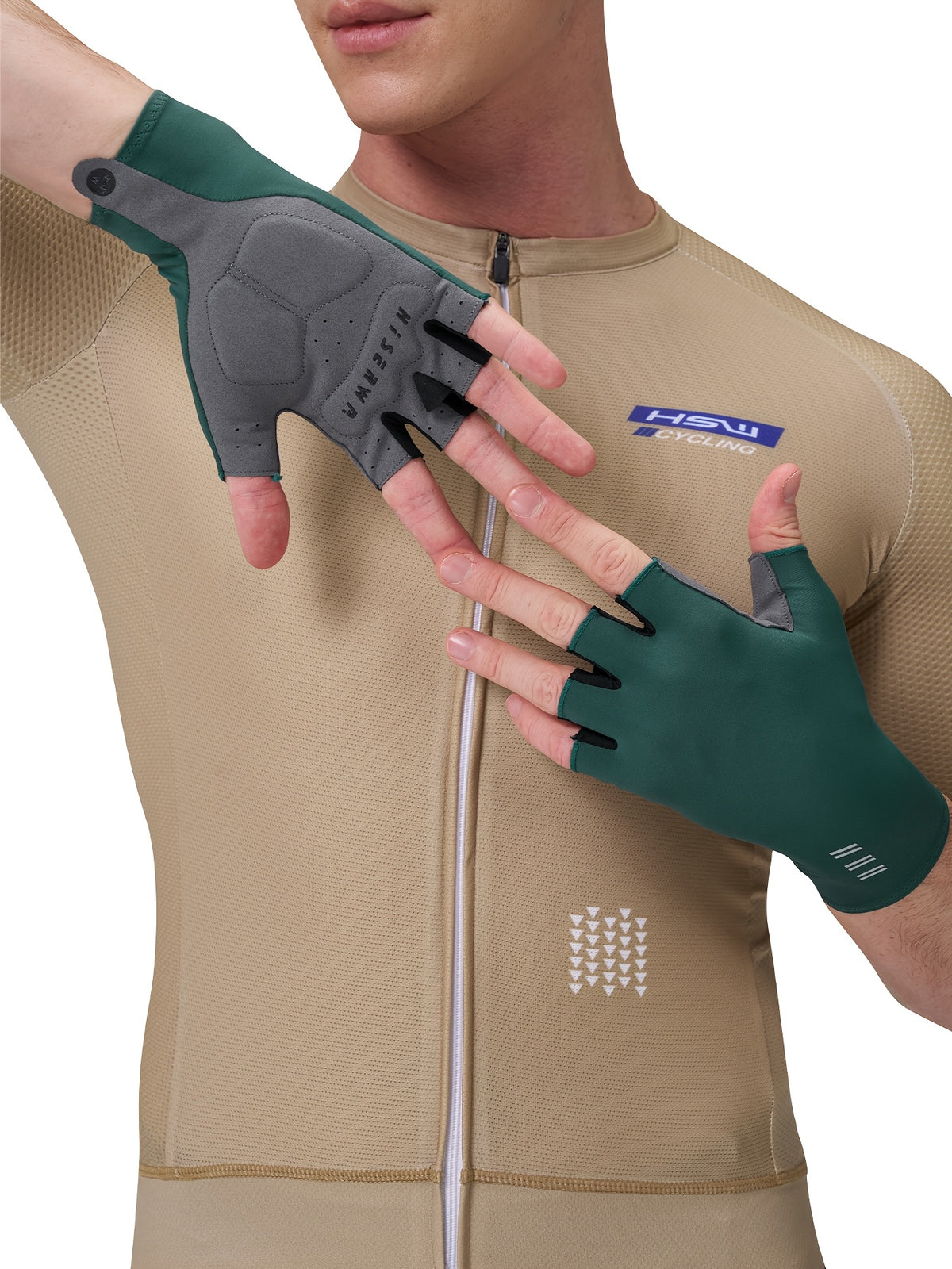 Gants de vélo, vue détail
