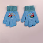 Gants enfant tricotés, vue détail