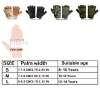 Gants enfant demi-doigts, vue détail
