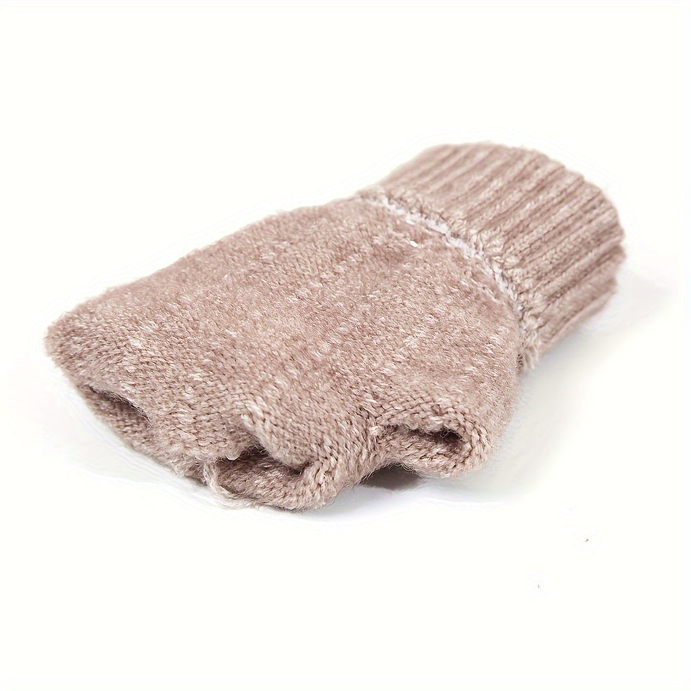 Gants enfant demi-doigts jacquard, vue de face