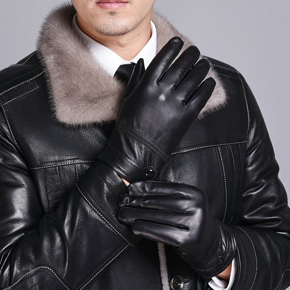 Gants homme cuir de mouton, vue détail
