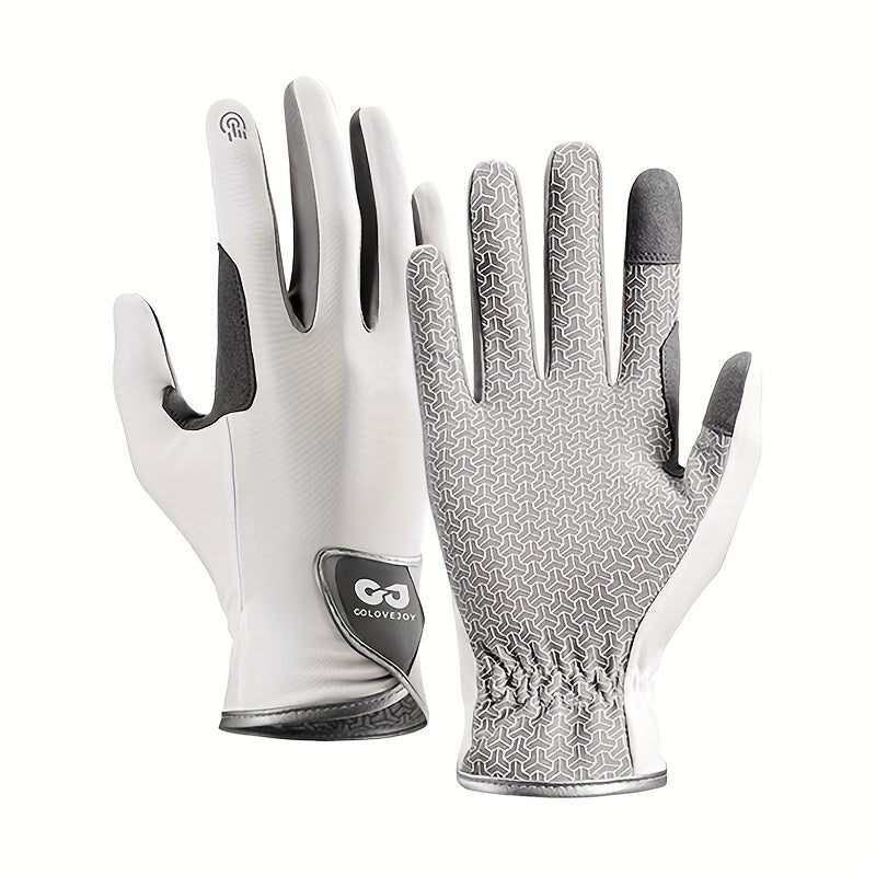 Gants de vélo blanc, vue détail
