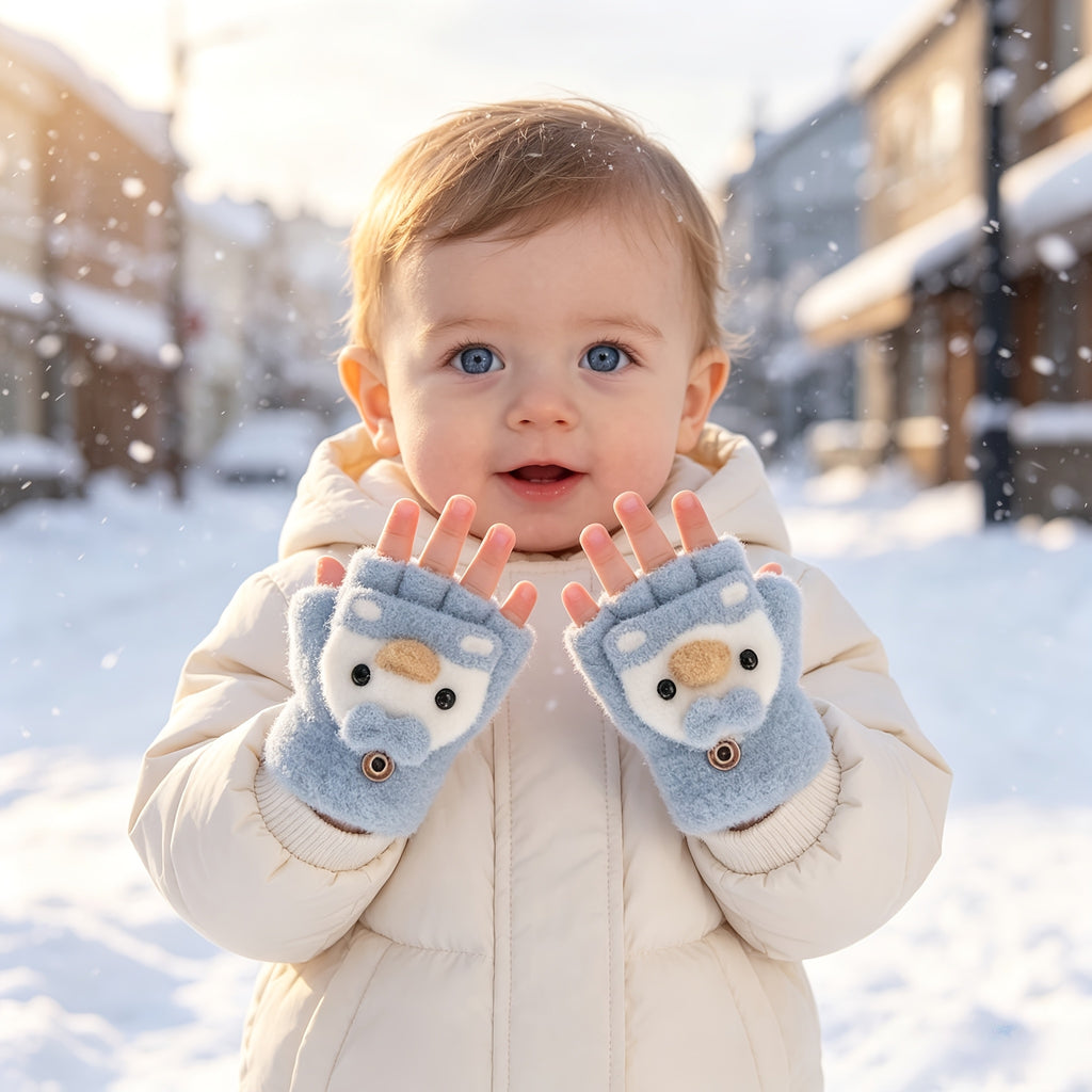 Gants enfant à retournement, vue détail
