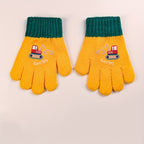 Gants enfant tricotés, vue détail