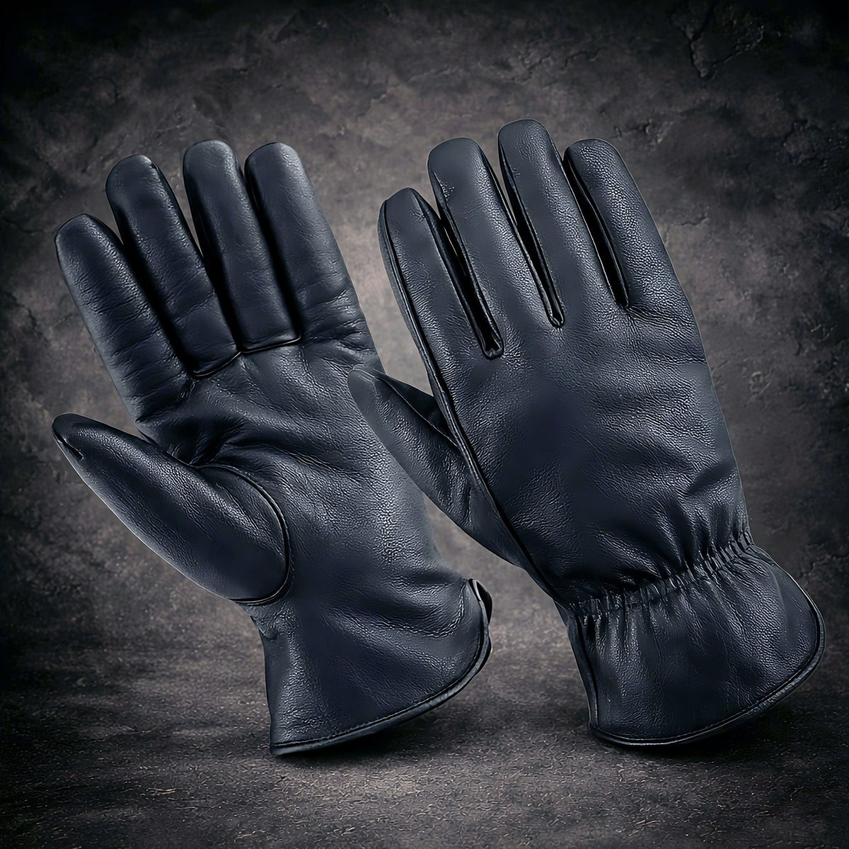 Gants homme cuir noir, taille M