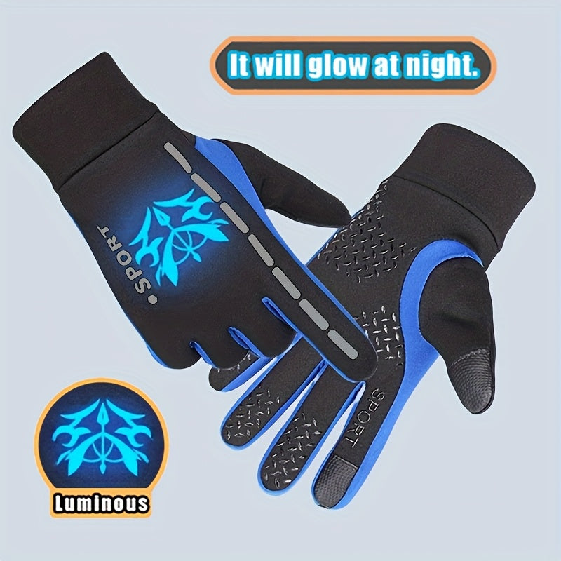 Gants enfant phosphorescents, détail du motif