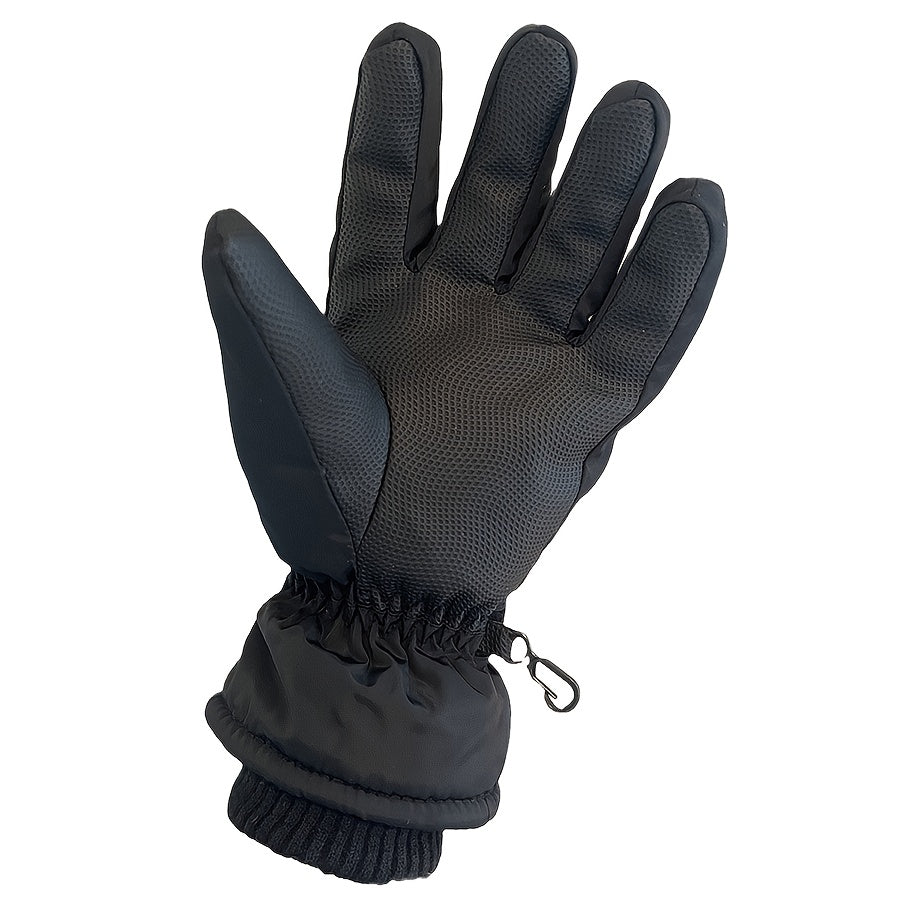 Paume du gant de ski noir, texture antidérapante