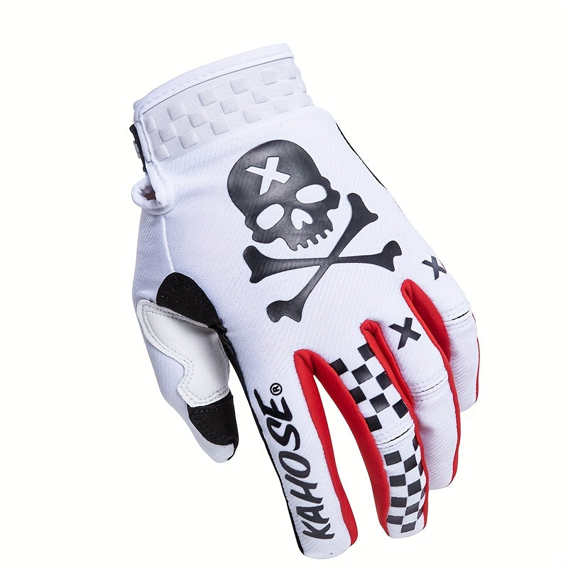 Gants de vélo blanc rouge