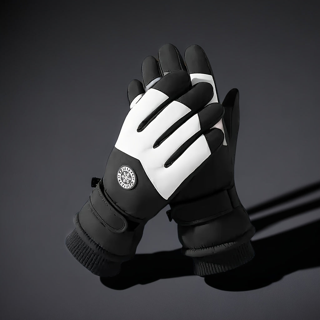 Gants d'hiver blanc et noir