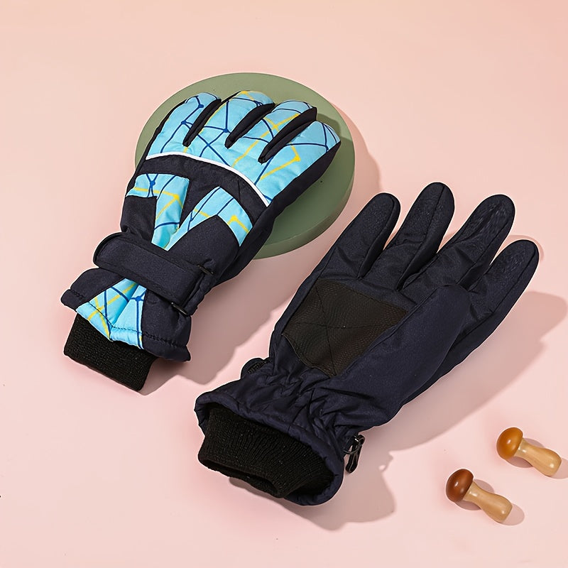 Gants enfant coloris bleu lac