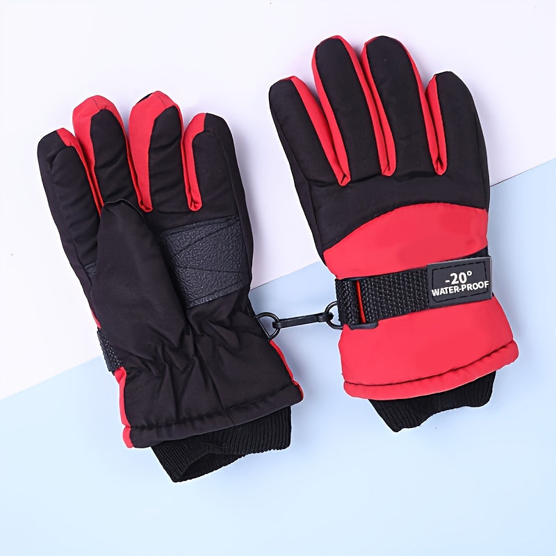 Gants de ski enfant coloris rouge