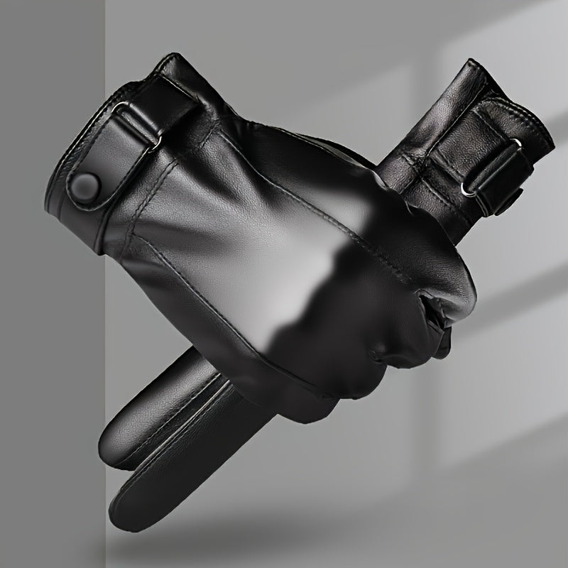 Gants homme cuir PU, vue détail