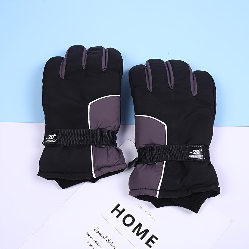 Gants de ski enfant coloris gris foncé