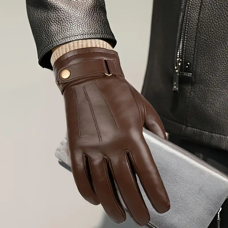 Gants homme cuir, vue détail