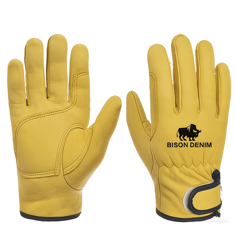 Gants homme cuir jaune