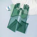 Gants longs femme tulle coloris vert foncé